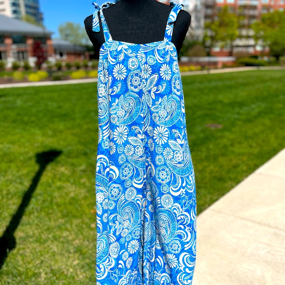 Summer ROMPERS loose with pockets Rayon fabric wide legs ONE SIZE fits S/M/L